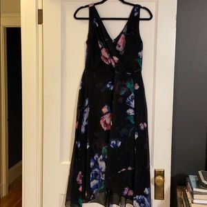 Flower high low dress